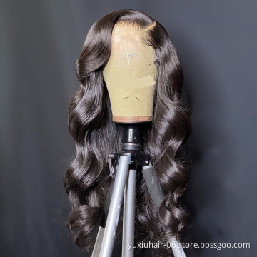 Wholesale Brazilian Loose Wave Pre Plucked Cuticle Aligned 30Inch Virgin Human Hair 13 by 4 Lace Frontal Wigs For Black Women
